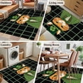 thumbnail image 5 of 3'x5' Area Rugs, St. Patrick's Day Indoor Outdoor Area Rug for Living Room Bedroom, Green Kitten Cats Lucky Shamrock Black Plaid Washable Bathroom Rugs Kitchen Floor Carpet Mats Home Decor Aesthetic, 5 of 8