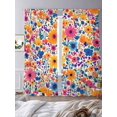 thumbnail image 2 of Colorful Spring Floral Sheer Curtains 96 Inch Length 2 Panels Set, Farmhouse Summer Botanical Voile Window Treatment Semi Sheer Long Curtains Drapes for Bedroom/Living Room/Kitchen 52"x96"x2, 2 of 7