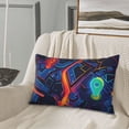 thumbnail image 6 of Haiem Pillowcase for Hair and Skin Queen - Neon City Map Printed Soft Pillowcase with Envelope Closure-16"x24", 6 of 8