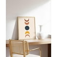 thumbnail image 5 of HAUS AND HUES Moon Phases Wall Art Boho Prints, Mid Century Modern Wall Art, Boho Posters and Prints, Moon Picture Wall Art, Mid Century Modern Print Colorful Moon Transition (Framed Beige 16x20), 5 of 6