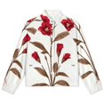 thumbnail image 4 of Jackets for Women Winter Coat Jackets Flannel Stand Collar Jacket(Red Flowers Elegant Plant Roots,Size:S-4XL), 4 of 7