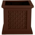 thumbnail image 6 of Pure Garden Outdoor Rattan Style Planter Box - 14.65-Inch Plant Pot, Brown, 6 of 7