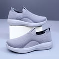 thumbnail image 5 of Pandaie Men's Slip on Loafers Comfortable Walking Dressy Penny Shoes with Arch Support Breathable Mesh Knit Running Tennis Sneakers (Grey,8), 5 of 6