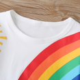 thumbnail image 4 of Toddler Kids Baby Boy Short Sleeve Rainbow T-Shirt Striped Summer Casual Tops 4-5 Years, 4 of 9