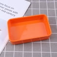 thumbnail image 4 of Melamine Rectangular Hot Pot Dish Plastic Barbecue Plate Tableware for Home Restaurant Buffet (Type B, Small Size, Orange), 4 of 8