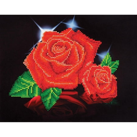 Diamond Dotz Red Rose Sparkle Intermediate Level