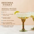 thumbnail image 3 of Segunda Vida Recycled Margarita Glasses, Home Bar Gifts, 10oz Set of 2, 3 of 11