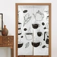 thumbnail image 5 of Noren Japanese Style Doorway Curtain Printed Door Tapestry Room Divider Curtains, 34" Width x 56" Long, Coffee Espresso Maker Pattern, 5 of 5