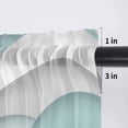 thumbnail image 5 of Teal Ombre Valance Curtains for Kitchen/Living Room/Bathroom/Bedroom Window, Rod Pocket Small Topper Half Short Window Curtains Voile Sheer Scarf, Modern Geometric Moire Abstract Art 60"x18", 5 of 8