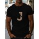 thumbnail image 1 of Graphic playera para hombreMen's Casual J-Pattern Summer T-Shirt, Round Neck, Short Sleeve, Polyester - Non-Transparent, Shirts for Summer Tee For Adult, Men, Women, Teen, Teenager, Adolescent, Yout, 1 of 6