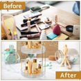 thumbnail image 4 of YOPTOP 2-Tier Lazy Susan 360 Rotating Makeup Organizer Cosmetics Storage Display Case  Gold,gold,2-tier, 4 of 8