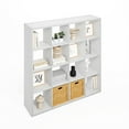 thumbnail image 5 of Furinno Simple Open Back Cube Storage Organizer, Standing Shelf, 16-Cube, White, 5 of 6