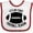 White and Red, variant on Inktastic It's My 1st Football Season Boys or Girls Baby Bib