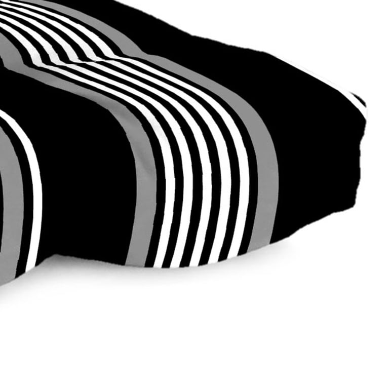 Jordan Manufacturing 3-Piece Reeder Black Stripe Tufted Outdoor