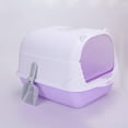 thumbnail image 1 of Hooded Litter Box Large Litter Boxes For Big Cats Cat Pet Supplies Enclosed Litter Box Fully Enclosed Large Cat Litter Box With Door Isolate Smelly Cat Toilet Cat Pet, 1 of 1