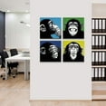 thumbnail image 5 of Modern Wall Art Animals Black and White Funny Modern Gorilla Monkey for Office Pop Art Monkey Painting Print Framed Wall Art for Home Decoration, 5 of 6
