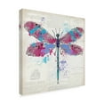thumbnail image 2 of Trademark Fine Art 'Dragonfly On Newsprint 2' Canvas Art by Jean Plout, 2 of 3