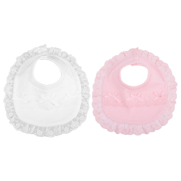 FELTECHELECTR 2 baberos para bebés, baberos para la dentición de bebés, baberos de algodón para bebés, baberos de algodón para niñas.