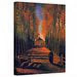 Vincent Van Gogh "Avenue Of Poplars In Autumn" Wrapped Canvas Art