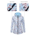 thumbnail image 4 of Baberdicy Women's Reversible Printed Raincoat, Lightweight Packable Waterproof Windbreaker , Reversible Printed Raincoat, Lightweight Windbreaker, Packable Jacket Blue M, 4 of 5