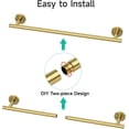 thumbnail image 5 of Fil-fresh Towel Bar Brushed Gold 24 Inch, Wall Mounted Bathroom Towel Rack, SUS304 Stainless Steel Towel Rod, Modern Home Decor, Total Length 26 Inch, 5 of 9