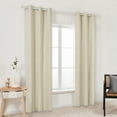 thumbnail image 4 of ZOPZO Thermal Insulated 100% Blackout Curtains, Beige, 42W x 54L Inch, Energy Efficient Noise Reducing Drapes for Home Office, 2 Panels, 4 of 5