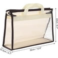 thumbnail image 2 of AVEKI Handbag Dust Bags, Clear Purse Storage Organizer S Size PVC Dustproof Handbag Cover Transparent Purse Protector, Beige 0601M, 2 of 5