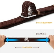XKDOUS 4 Pcs Mens Stretch Belts, Mens Braided Woven Belt, Golf Belts Elastic Belt, Woven Casual Belt for Women Jeans Pants Dresses
