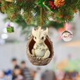 thumbnail image 1 of Adorno de huevo de bebé de dragón, adorno de árbol de Navidad, colgante de coche de dibujos animados lindo, llavero de bolsa, decoración de acrílico, colgante de Navidad, 1 of 3