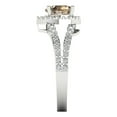 thumbnail image 3 of 1.49 ct Heart Cut Yellow Moissanite Halo Engagement Ring for Women in 18K White Gold, 3 of 5