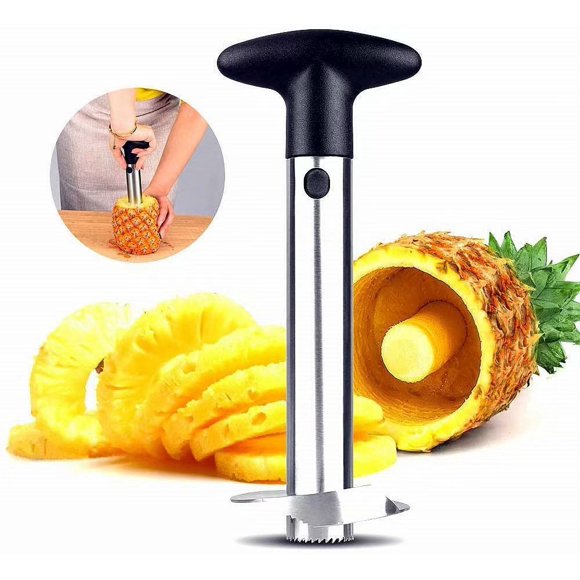 Pineapple and Apple Corer Combo - Stainless Steel Pineapple Corer And Slicer Tool - Ergonomic Apple Corer Tool and Pineapple Cutter For Easy Core Removal