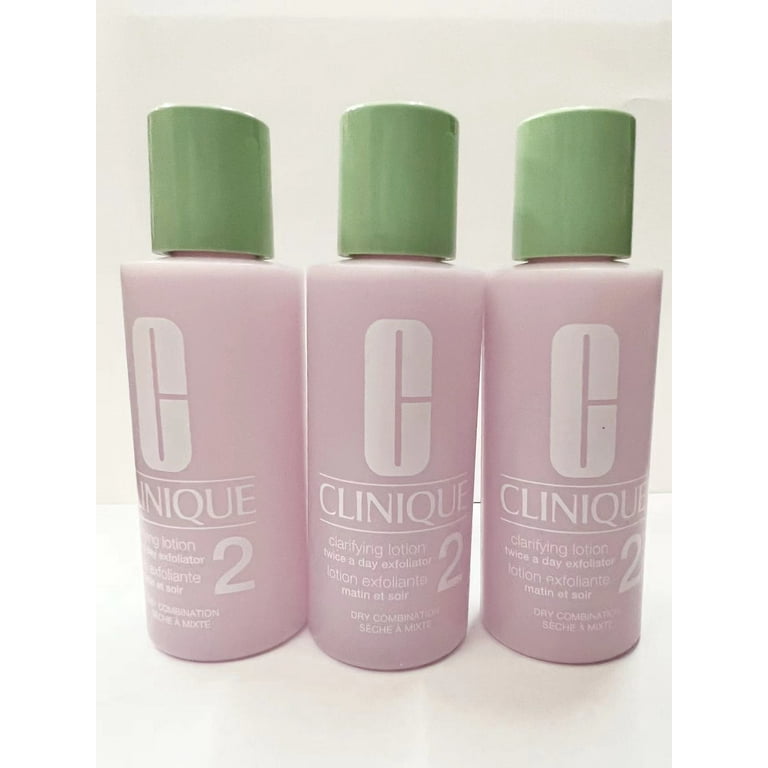 Luske Lover Forfærde Pack of 3 x Clinique Clarifying Lotion 2 for Dry Combination Skin, 2 oz  each Travel Size - Walmart.com