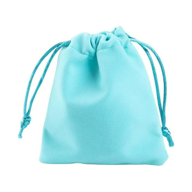 Inteprter Bolsa con cordón Almacenamiento Arpillera Empaquetado Regalo Corsé Bolsas Saco Joyas Paquete Organizar Dulces Cosméticos Monedas Almacenamiento y organización del hogar Azul Inteprter HA075283-07