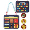 thumbnail image 1 of Fell Sensory Board Juguete Portátil Portátil Educativo Educativo Vestir Habilidad Aprendizaje Juguetes Presenta Practicar POR 1-3 AÑOS AZUL MARKE Eigraketly FN001300-02, 1 of 6