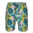 thumbnail image 4 of Naloa Tropical Floral Men's Beach Shorts, Surfing shorts, Swim trunks, Quick Dry Swim Trunks for Surfing Beach Fun - Large, 4 of 9