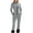 #03Gray, variant on Womens Snow Suit One Piece Jumpsuits Zip Front Winter Bodycon Playsuit Snow Suits Sport Workout Yoga Shapewear Gray S