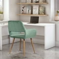 thumbnail image 4 of Velvet Desk Chair No Wheels, 4 of 10