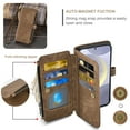 thumbnail image 4 of Asuwish Kickstand Hard Shell Wallet Cell Phone Case with Tempered Glass Screen Protector for Samsung Galaxy S24 Plus/S25 Plus, Brown, 4 of 6