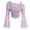 Purple-#004, variant on Bell Sleeve Top Mesh Cold Shoulder Y2k Long Sleeve Crop Blouse Ruched Asymmetrical Hem Cute Beach Bar Outfits,Purple S