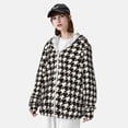 thumbnail image 3 of Fotbe Black and white houndstooth Chaqueta con Protección Solar UPF 50+ para Hombre y Mujer, Camisa con Capucha y Bolsillos-3X-Large, 3 of 7