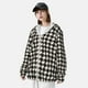 thumbnail image 3 of Fotbe Black and white houndstooth Chaqueta con Protección Solar UPF 50+ para Hombre y Mujer, Camisa con Capucha y Bolsillos-3X-Large, 3 of 7
