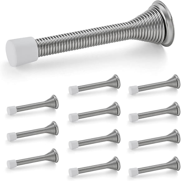 EcoNesxp With rubber bumper 12 pack spring door stop satin nickel door stop door stop 1 pack spring door stop for door bottom