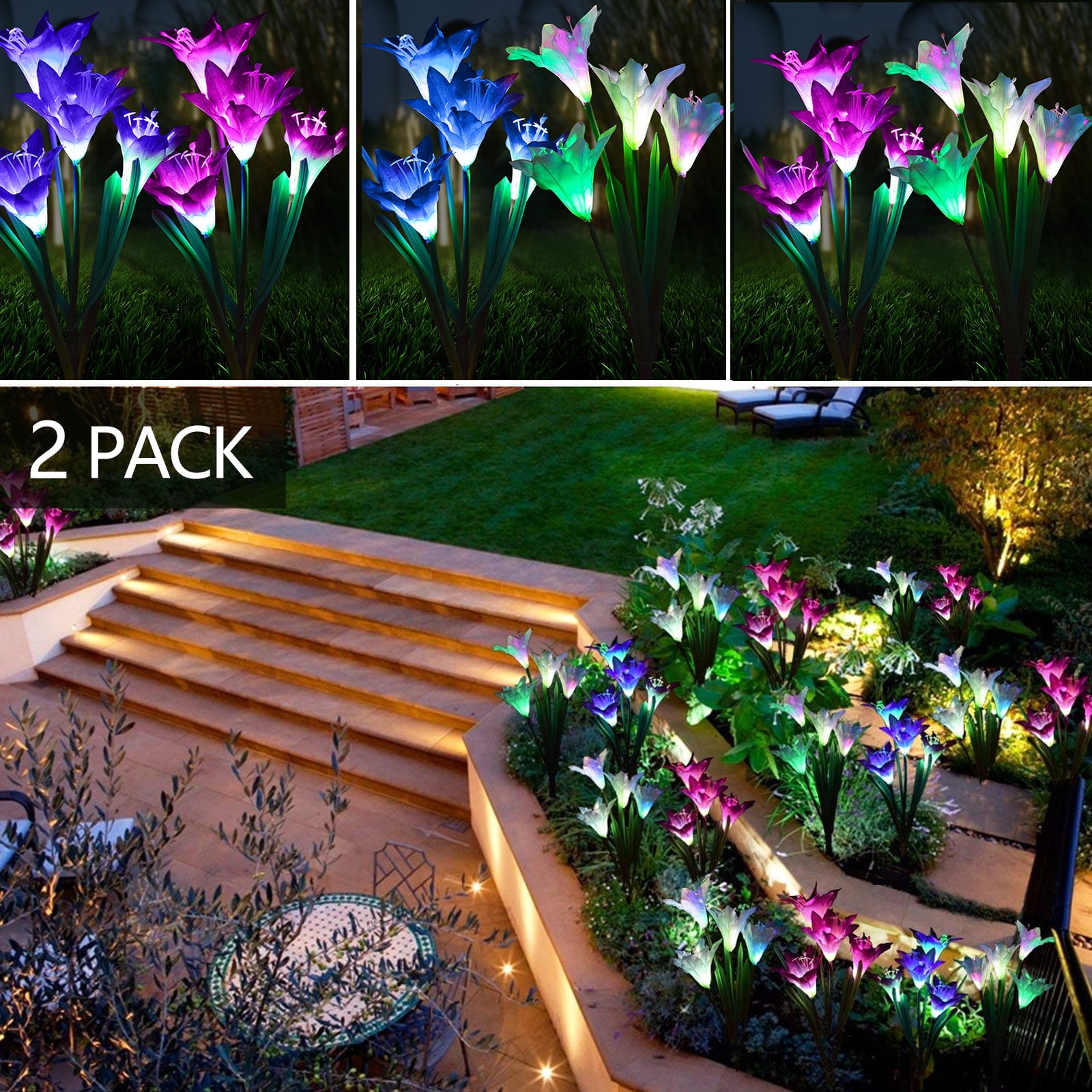flower solar lights bunnings