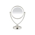 thumbnail image 2 of Conair® Reflections Double-Sided Fluorescent Lighted Vanity Makeup Mirror, 1x/10x magnification, Satin Nickel, 2 of 3