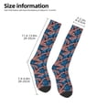 thumbnail image 5 of Haiem Tropical Leaves Socks, Funny Novelty Crazy Design Cotton Socks Sports Socks Knee High Socks For Men, Women,1Pairs - Gift For Working Friends, 5 of 9