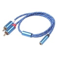 thumbnail image 4 of Convertidor de Audio Estéreo Shamjiam de 3.5 mm a 2 RCA Macho Azul shamjiam Convertidor hembra a 2 RCA macho, 4 of 9