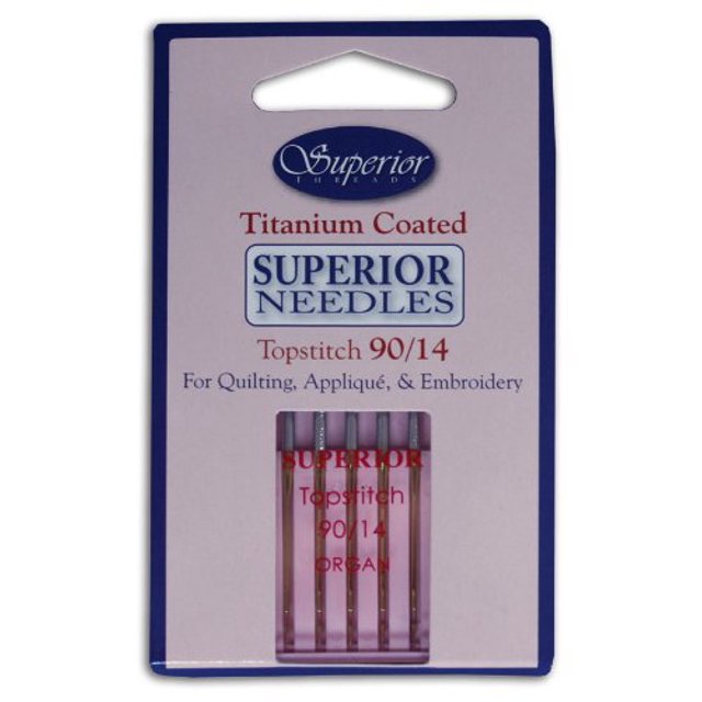 Hilos superiores 132-90 Agujas de pespunte # 90/14 Superior Threads Recubiertas en titanio