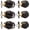 Oil Rubbed Bronze, variant on Flat Black Entry Door Knobs and Single Cylinder Deadbolt Lock Combo Set, Exterior Lockset, Keyed Alike, Set of 4