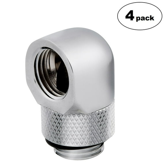 Corsair Hydro X Series 90° Rotary Adapter, Chrome, 4-pack