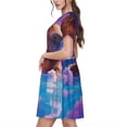 thumbnail image 2 of Easygdp Capybara Bathtub Fun para Vestido Transpirable de Mujer, Vestido Suelto de Manga Corta con Pliegues y Bolsillos para el Verano, 2 of 6